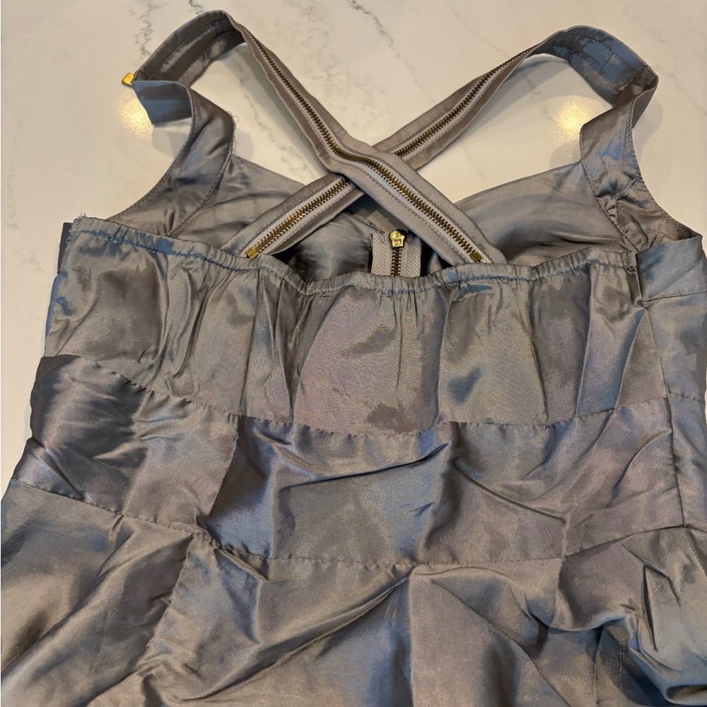 Romeo & Juliet Couture Silver Ruffle Mini Dress - Picture 8 of 10